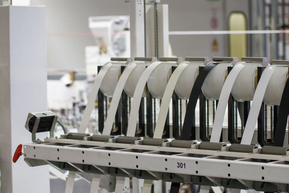 An industrial manufacturing production line.